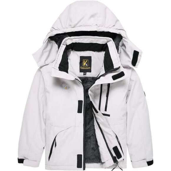 Keevoom Boys Winter Coat Ski Jacket Windproof Kids Snowboard Warm Fleece  Snow